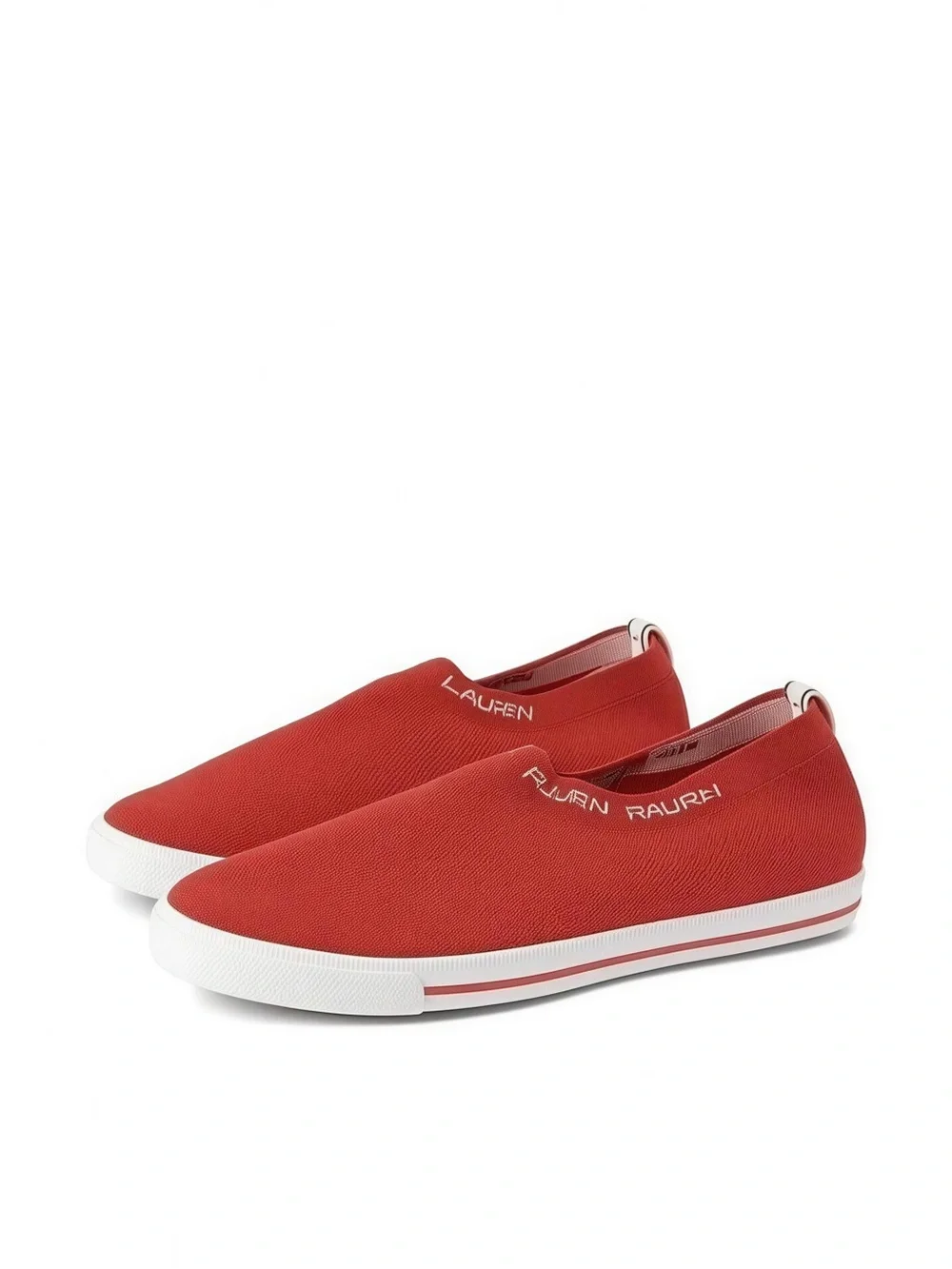 Lauren Ralph Lauren Red Knit Slip-On Sneakers for Men